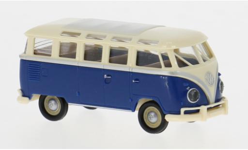 Diecast model cars Volkswagen T1 B Samba beige/blue 1960 1/87 Brekina