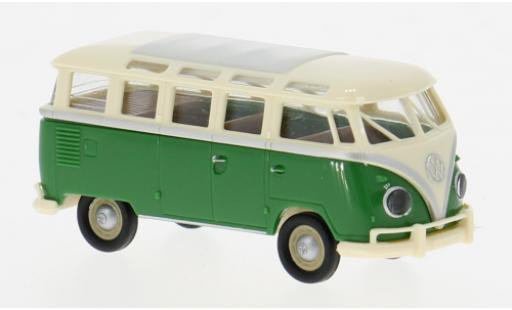 Diecast model cars Volkswagen T1 B Samba beige/green 1960 1/87 Brekina