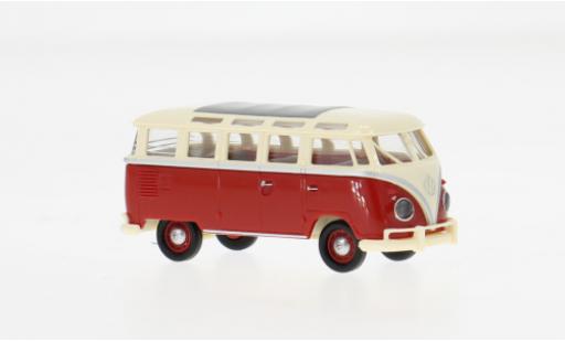 Diecast model cars Volkswagen T1 B Samba beige/red 1960 1/87 Brekina