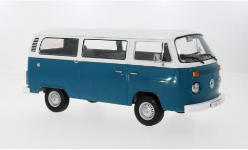 Diecast model cars Volkswagen T2 B Bus blue/white 1972 1/18 KK Scale