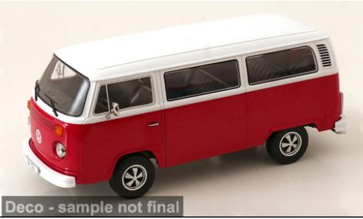 Diecast model cars Volkswagen T2 B Bus red/white 1972 1/18 KK Scale