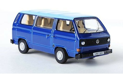 Volkswagen T3 Base 1/76 Oxford Bus blue/blue RHD diecast model cars