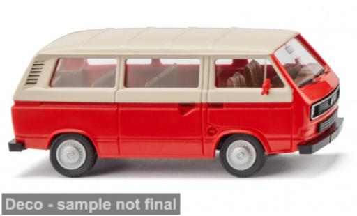 Diecast model cars Volkswagen T3 A Bus red/beige 1979 1/87 Wiking