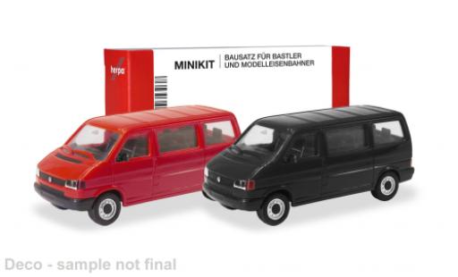 Diecast model cars Volkswagen T4 Base red/black 1/87 Herpa MiniKit