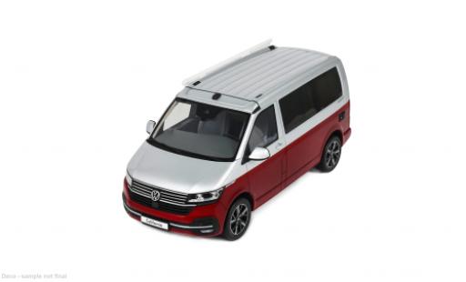 Diecast model cars Volkswagen T6 T6.1 .1 California Ocean silver/red 2021 1/18 Ottomobile