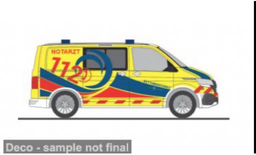 Diecast model cars Volkswagen T6 T6.1 .1 Notarzt Rettungsdienst Cuxland 1/87 Rietze