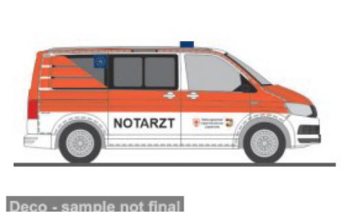 Diecast model cars Volkswagen T6 T6 Notarzt Rettungsdienst Halle/Saale 1/87 Rietze