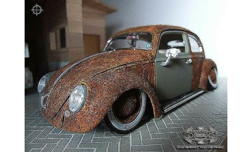 Volkswagen Kafer Rat Rod 1/18 Burago added rust diecast model cars