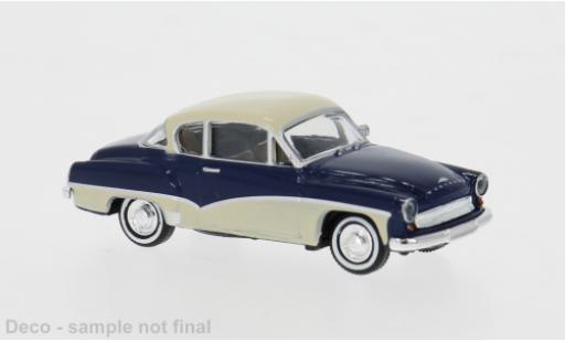 Diecast model cars Wartburg 311 Coupe blue/beige 1959 1/87 Brekina