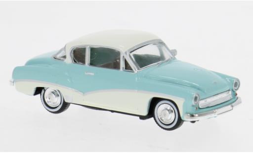 Diecast model cars Wartburg 311 Coupe blue/white 1959 1/87 Brekina