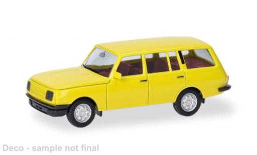 Diecast model cars Wartburg 353 Tourist yellow 1985 1/87 Herpa