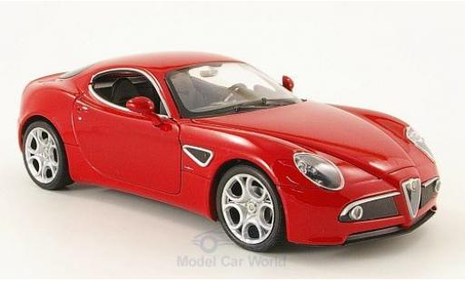 Diecast model cars Alfa Romeo 8C competizione red without Vitrine 1/24 Welly