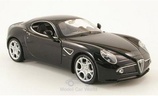 Diecast model cars Alfa Romeo 8C competizione black without Vitrine 1/24 Welly