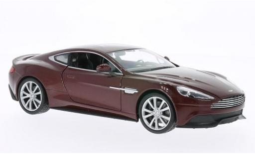 Diecast model cars Aston Martin Vanquish coupe metallic red 1/24 Welly