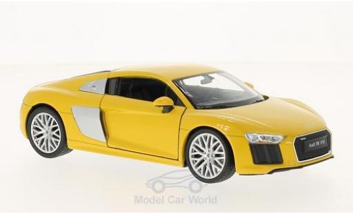 Diecast model cars Audi R8 v10 yellow 1/24 Welly