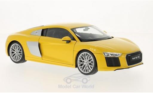 Diecast model cars Audi R8 v10 yellow 2016 1/18 Welly
