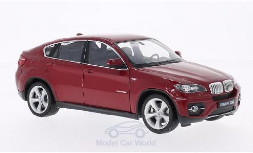 Diecast model cars Bmw X6 suv metallic red 1/24 Welly