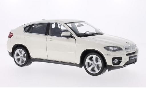 Diecast model cars Bmw X6 suv white 1/18 Welly