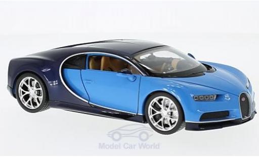 Diecast model cars Bugatti Chiron coupe blue/blue 2016 1/24 Welly