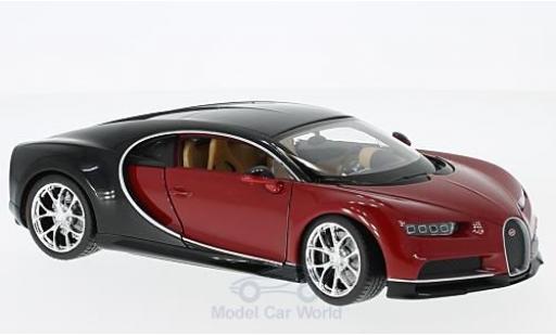Diecast model cars Bugatti Chiron coupe red/black 2016 1/24 Welly