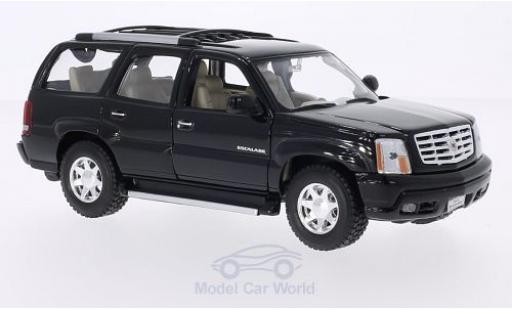 Diecast model cars Cadillac Escalade suv black 2002 1/24 Welly