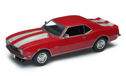 Diecast model cars Chevrolet Camaro Z28 red/white 1968 1/24 Welly