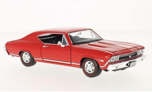 Diecast model cars Chevrolet Chevelle SS 396 red 1968 1/24 Welly