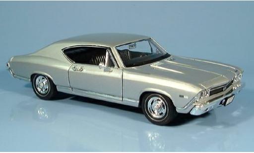 Diecast model cars Chevrolet Chevelle SS 396 silver 1/24 Welly