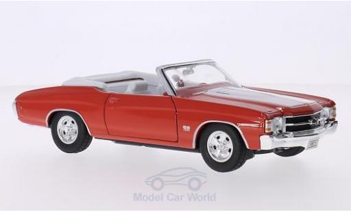 Diecast model cars Chevrolet Chevelle Convertible SS 454 orange/white 1971 1/24 Welly