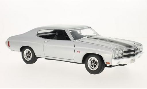 Diecast model cars Chevrolet Chevelle SS 454 grey/black 1970 1/18 Welly