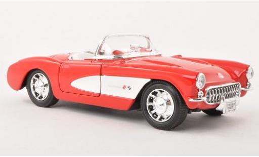 Diecast model cars Chevrolet Corvette Convertible red 1957 1/24 Welly