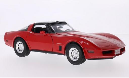 Diecast model cars Chevrolet Corvette Coupe red 1982 1/18 Welly