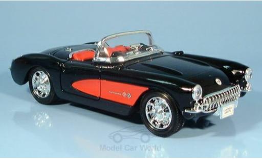 Diecast model cars Chevrolet Corvette Convertible black 1957 without Vitrine 1/24 Welly