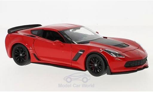 Diecast model cars Chevrolet Corvette Z06 red 2017 1/24 Welly