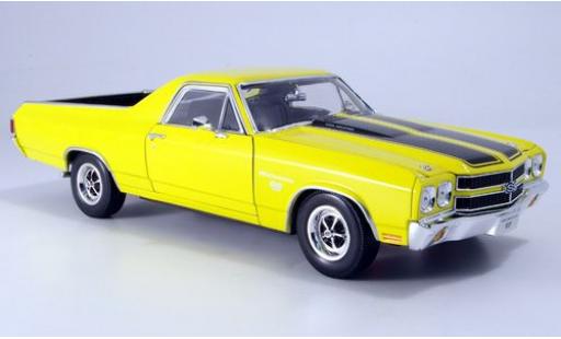 Diecast model cars Chevrolet El Camino pickup yellow 1970 1/18 Welly