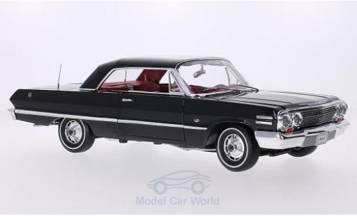 Diecast model cars Chevrolet Impala Coupe Hardtop black 1963 1/18 Welly