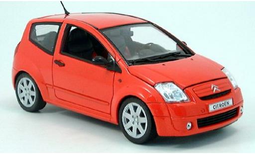 Diecast model cars Citroen C2 Berline red 2003 1/18 Welly