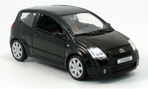 Diecast model cars Citroen C2 Berline black 2004 1/24 Welly
