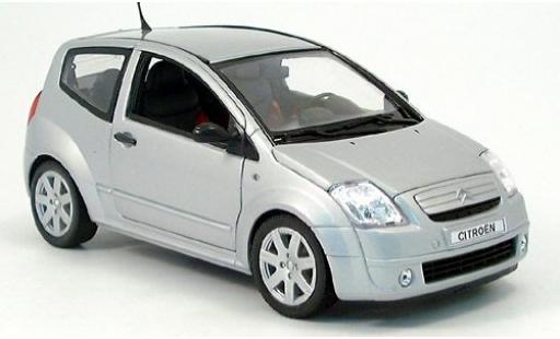 Diecast model cars Citroen C2 Berline silver 2003 1/18 Welly