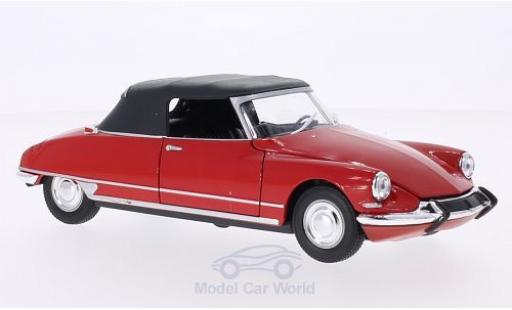 Diecast model cars Citroen DS Cabriolet 19 Convertible red hood closed 1/24 Welly