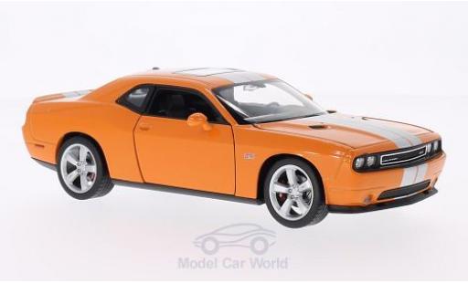 Diecast model cars Dodge Challenger SRT orange/grey 1/24 Welly