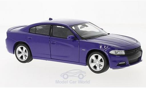 Diecast model cars Dodge Charger R/T purple 2016 1/24 Welly