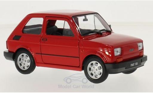 Diecast model cars Fiat 126 Berlina red 1/24 Welly
