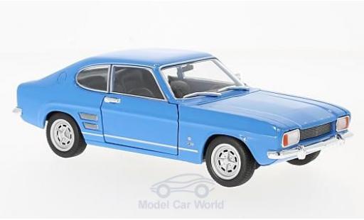 Diecast model cars Ford Capri 1600 I GT XLR blue 1969 1/24 Welly