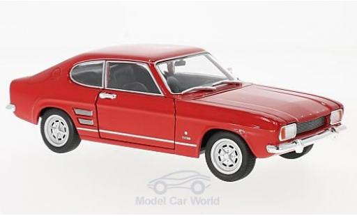 Diecast model cars Ford Capri 1600 I GT XLR red 1969 1/24 Welly
