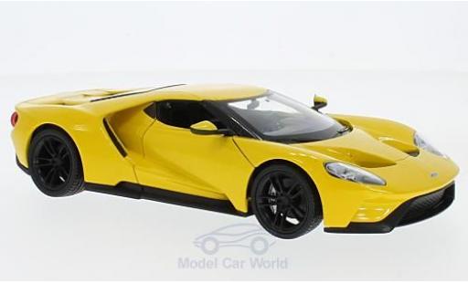 Diecast model cars Ford GT Berlinetta yellow 2017 1/24 Welly