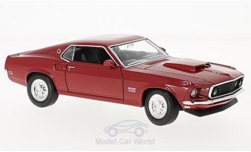 Diecast model cars Ford Mustang Boss 429 red 1969 1/24 Welly