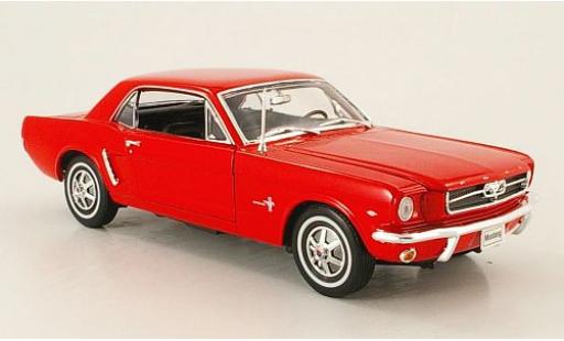 Diecast model cars Ford Mustang Hardtop Coupe red 1964 1/18 Welly