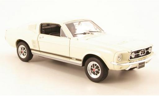 Diecast model cars Ford Mustang GT beige 1967 1/24 Welly