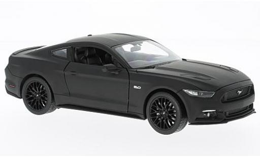 Diecast model cars Ford Mustang GT matt-black 2015 1/24 Welly